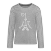 Eiffelturm in Berlin Bonjour - Teenager Langarmshirt - heather grey