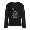 Eiffelturm in Berlin Bonjour - Teenager Langarmshirt - charcoal grey