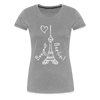 Eiffelturm in Berlin Bonjour - Frauen Premium T-Shirt - heather grey