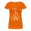 Eiffelturm in Berlin Bonjour - Frauen Premium T-Shirt - orange