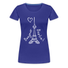 Eiffelturm in Berlin Bonjour - Frauen Premium T-Shirt - royal blue