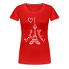 Eiffelturm in Berlin Bonjour - Frauen Premium T-Shirt - red