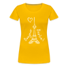 Eiffelturm in Berlin Bonjour - Frauen Premium T-Shirt - sun yellow