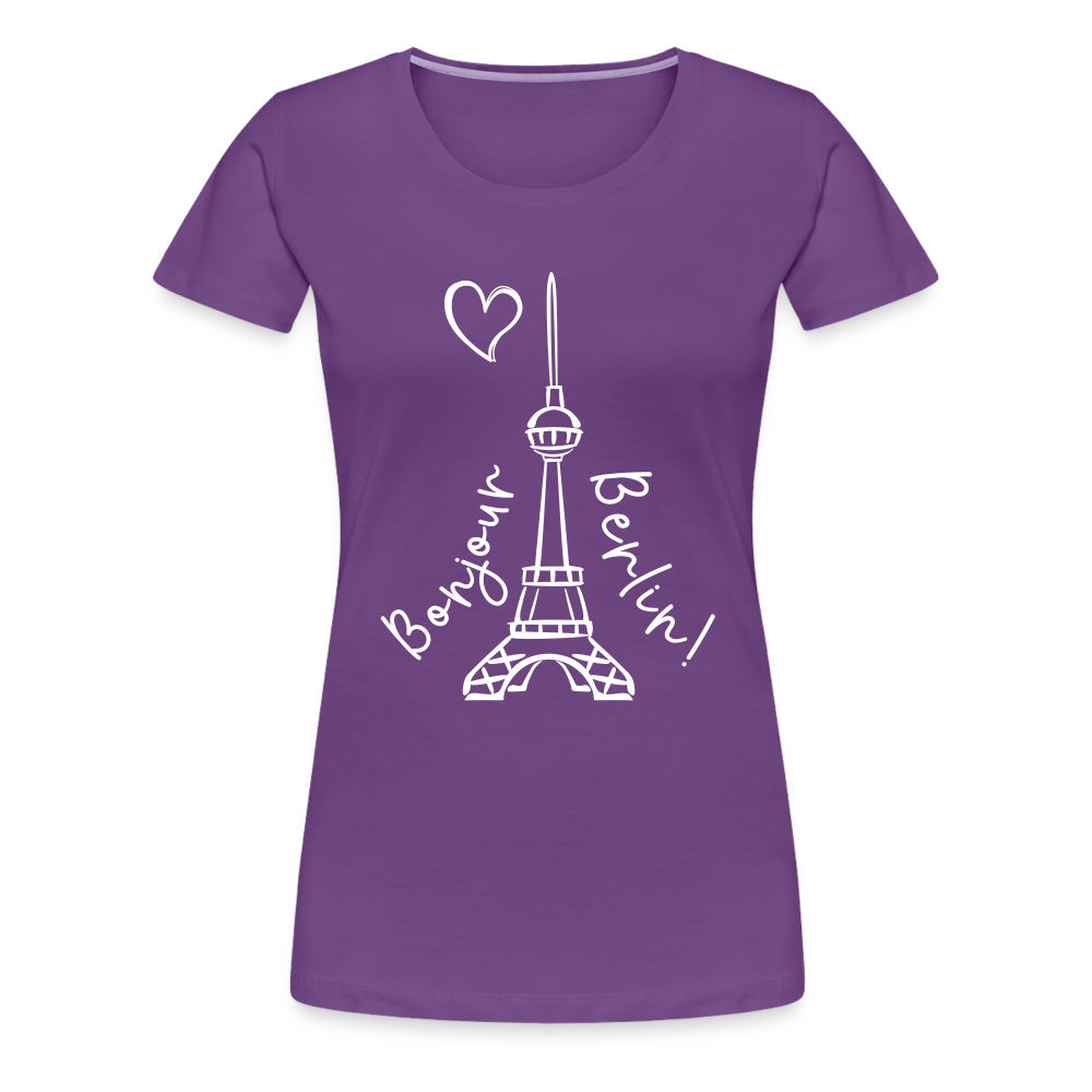 Eiffelturm in Berlin Bonjour - Frauen Premium T-Shirt - purple