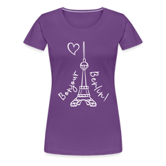 Eiffelturm in Berlin Bonjour - Frauen Premium T-Shirt
