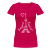 Eiffelturm in Berlin Bonjour - Frauen Premium T-Shirt - dark pink