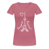 Eiffelturm in Berlin Bonjour - Frauen Premium T-Shirt - mauve