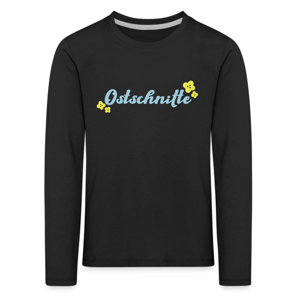 Ostschnitte - Kinder Langarmshirt - black