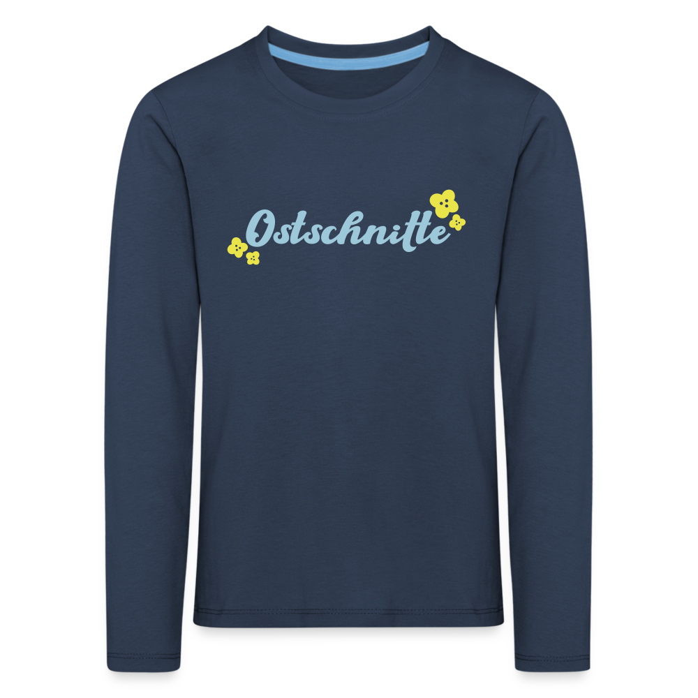 Ostschnitte - Kinder Langarmshirt - navy