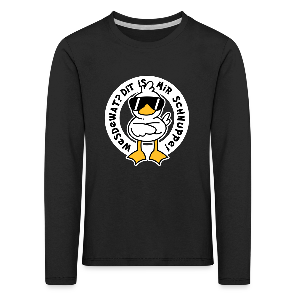 Wesdewat? - Kinder Langarmshirt - black