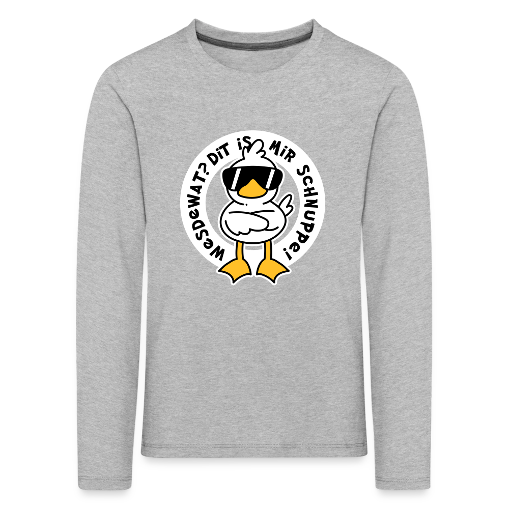 Wesdewat? - Kinder Langarmshirt - heather grey