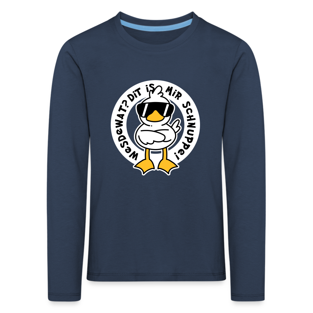 Wesdewat? - Kinder Langarmshirt - navy
