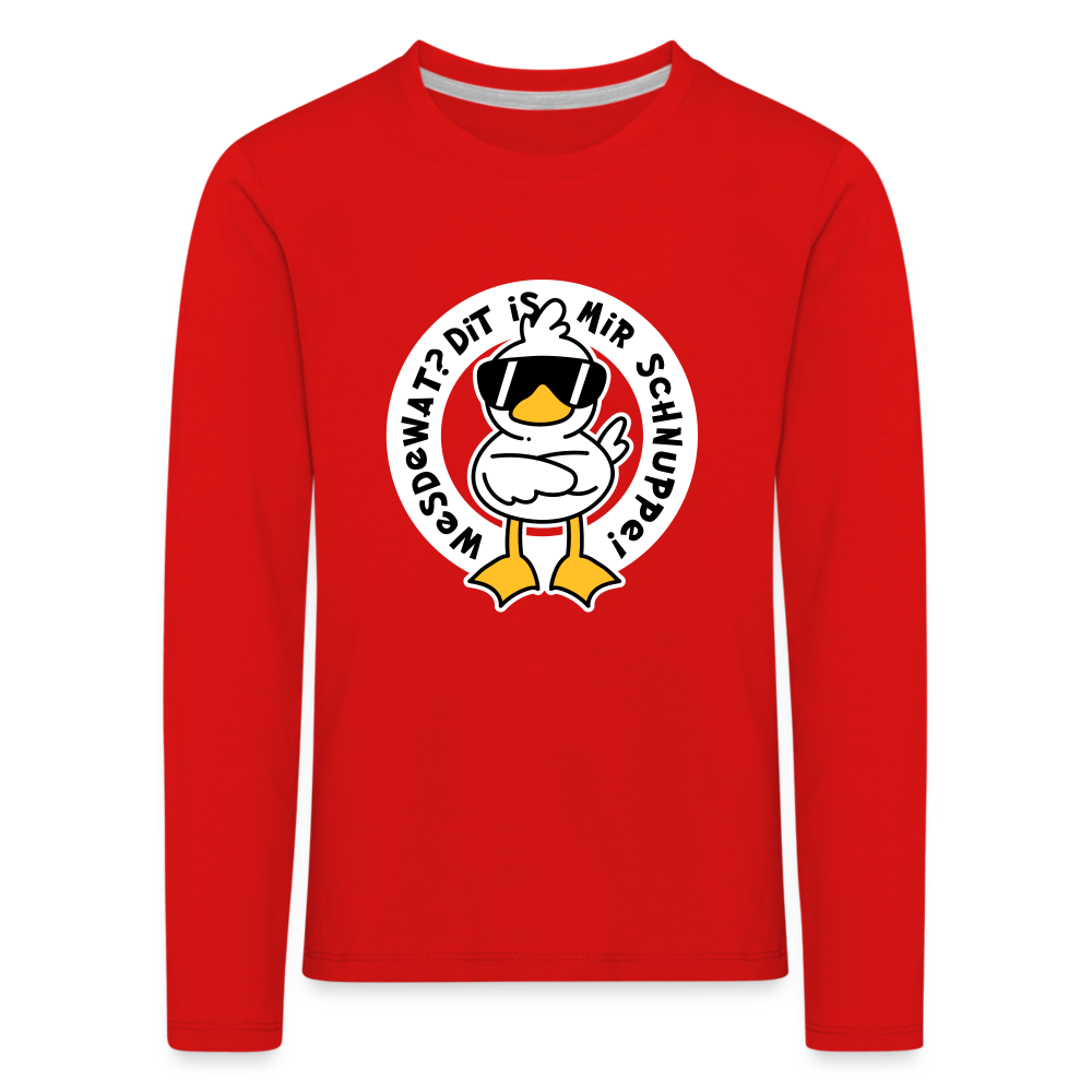 Wesdewat? - Kinder Langarmshirt - red