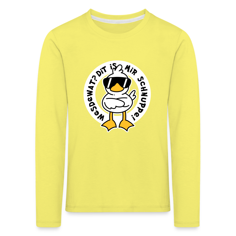 Wesdewat? - Kinder Langarmshirt - yellow