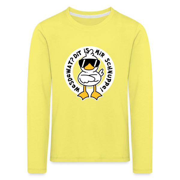 Wesdewat? - Kinder Langarmshirt - yellow