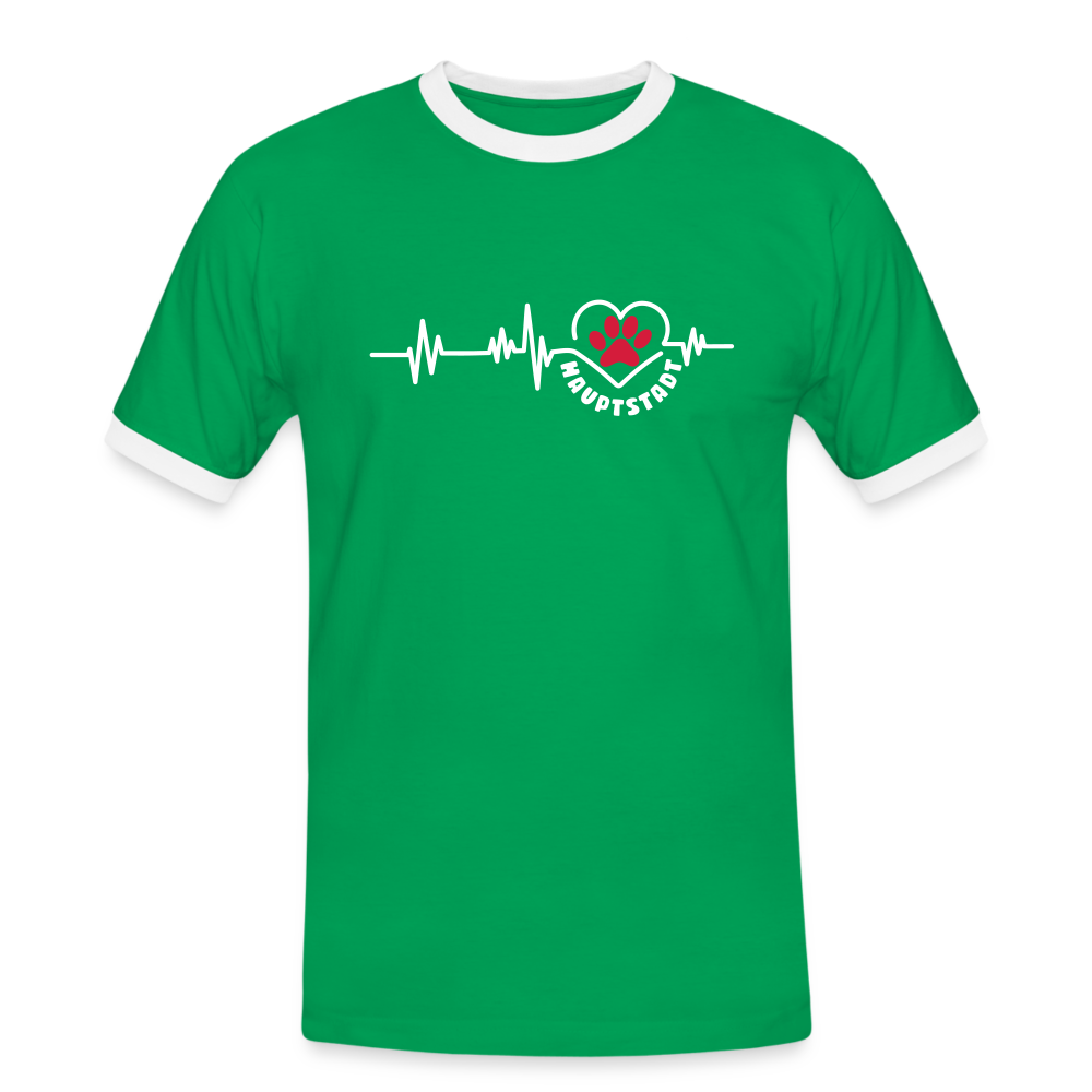 Hauptstadt - Männer Ringer T-Shirt - kelly green/white