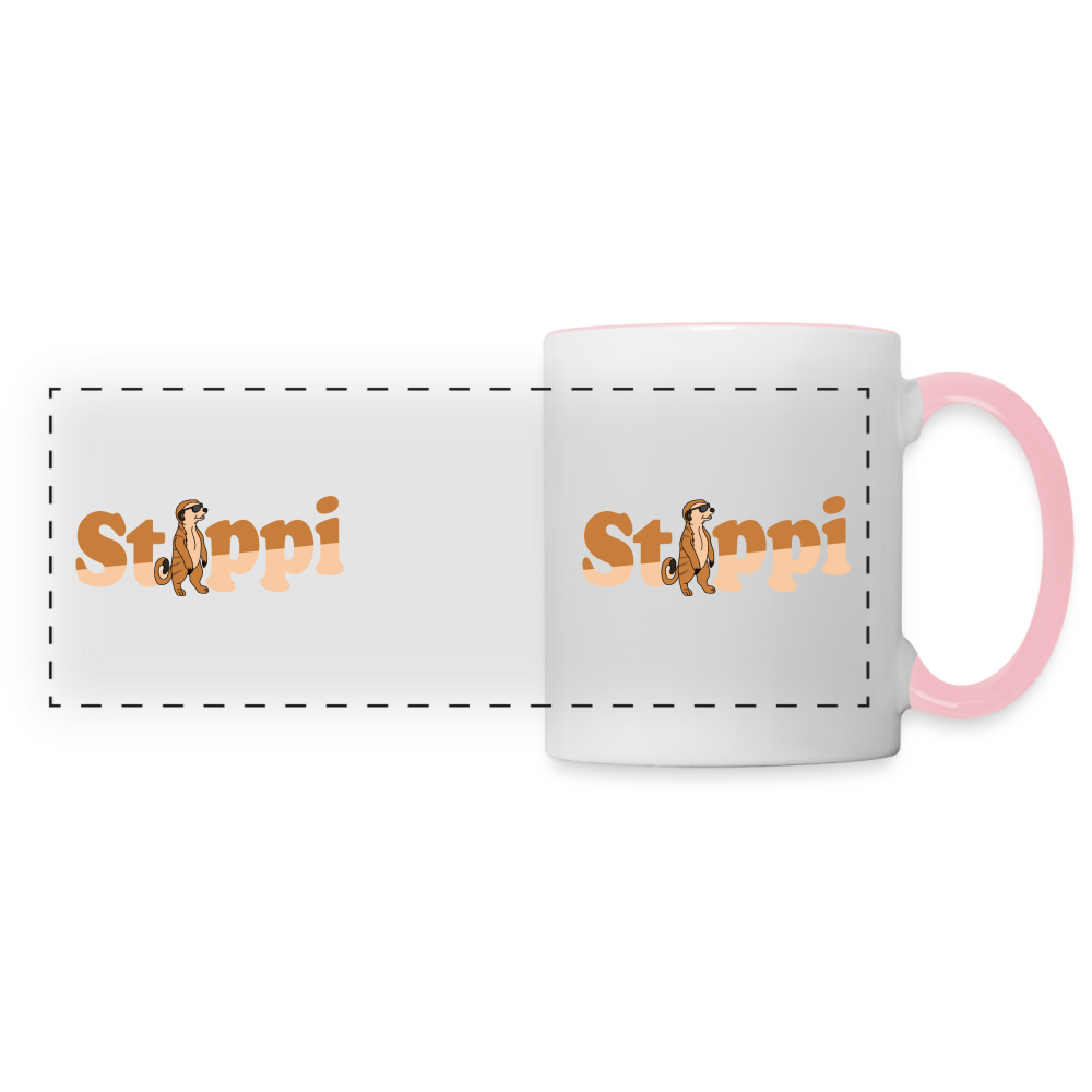 Stippi - Tasse zweifarbig - white/pink