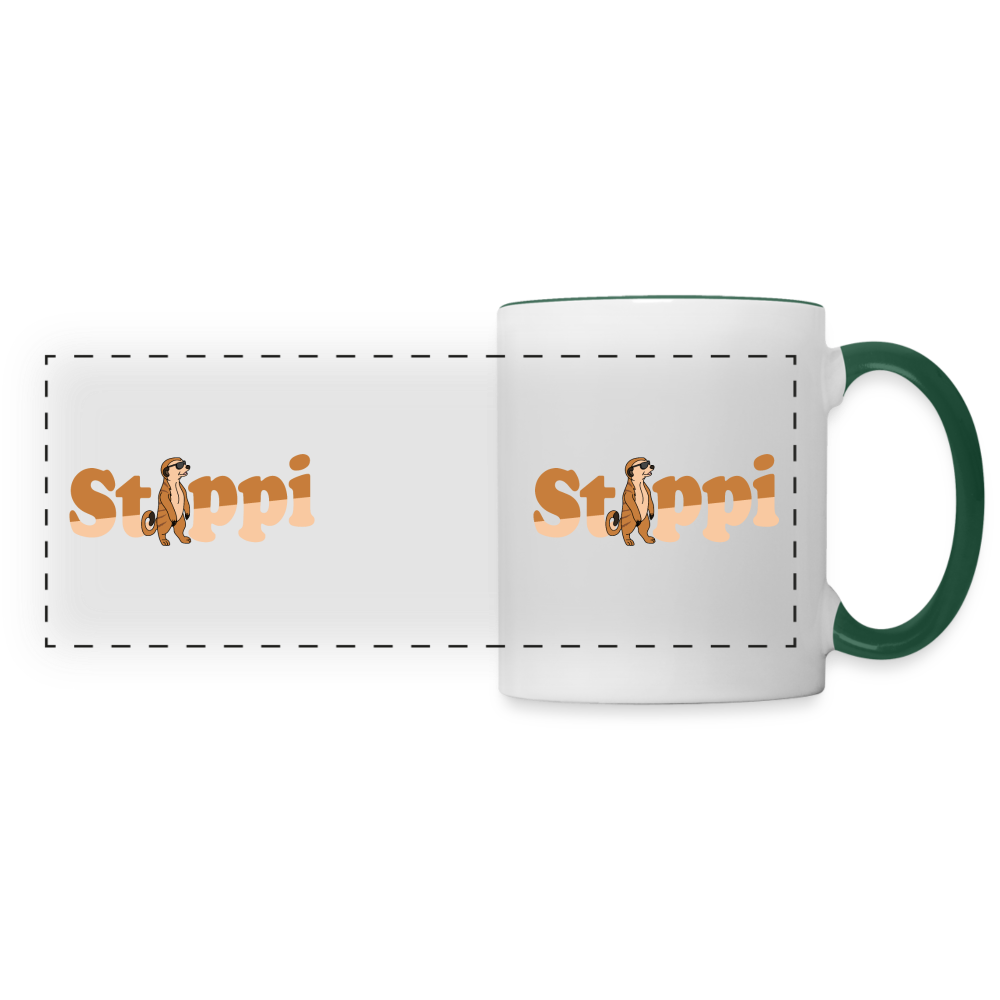 Stippi - Tasse zweifarbig - white/dark green