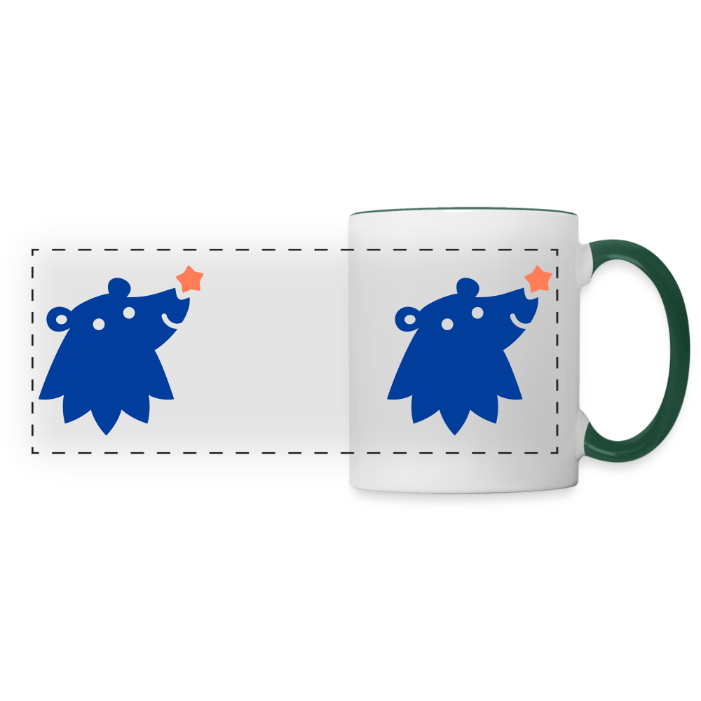Schnauze Bär - Tasse zweifarbig - white/dark green