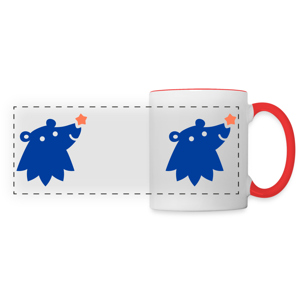 Schnauze Bär - Tasse zweifarbig - white/red