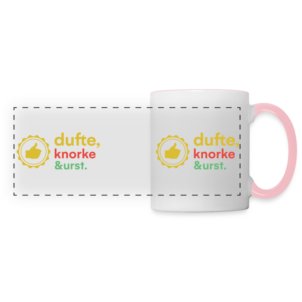 Dufte, Knorke, Urst - Tasse zweifarbig - white/pink