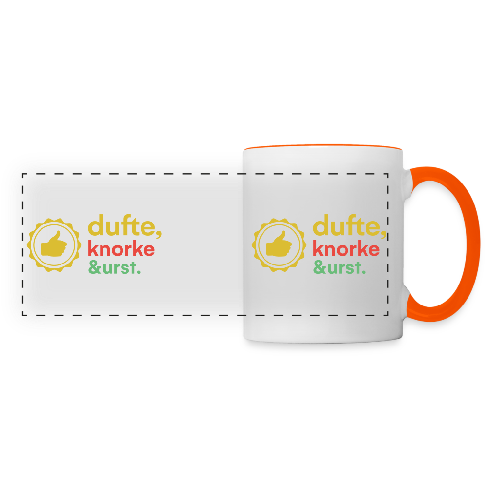 Dufte, Knorke, Urst - Tasse zweifarbig - white/orange