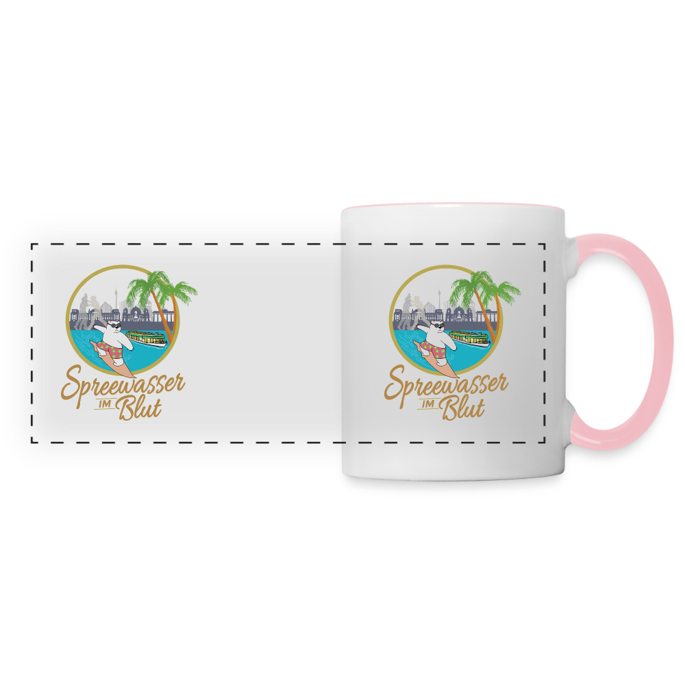 Spreewasser im Blut - Tasse zweifarbig - white/pink