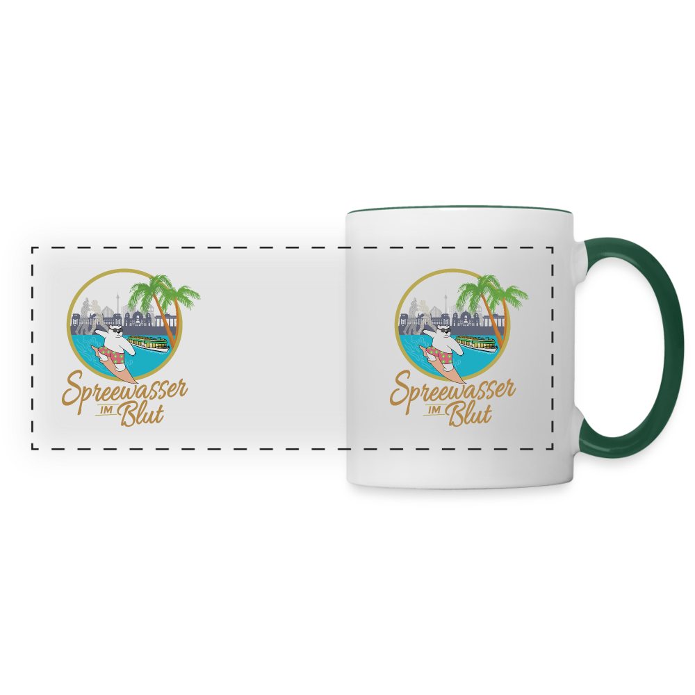 Spreewasser im Blut - Tasse zweifarbig - white/dark green