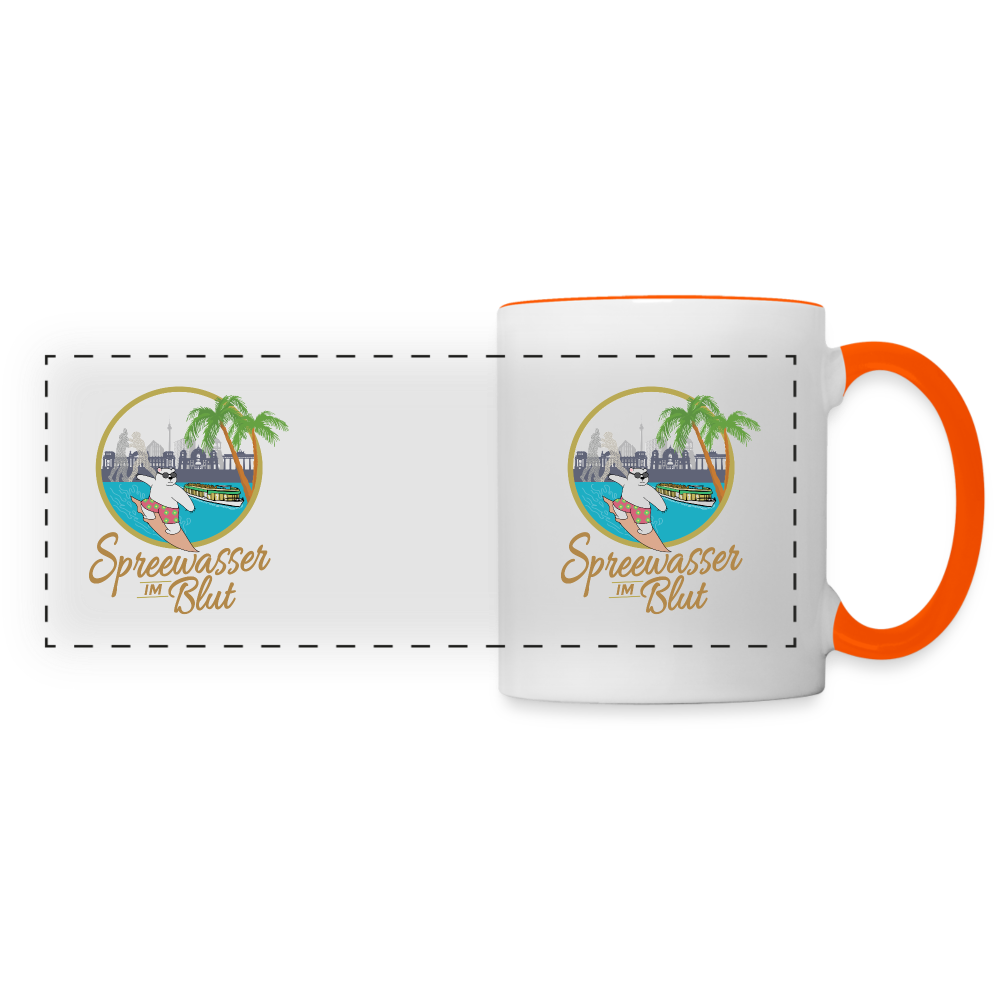 Spreewasser im Blut - Tasse zweifarbig - white/orange