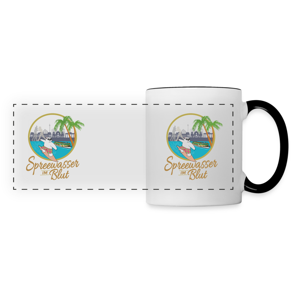 Spreewasser im Blut - Tasse zweifarbig - white/black