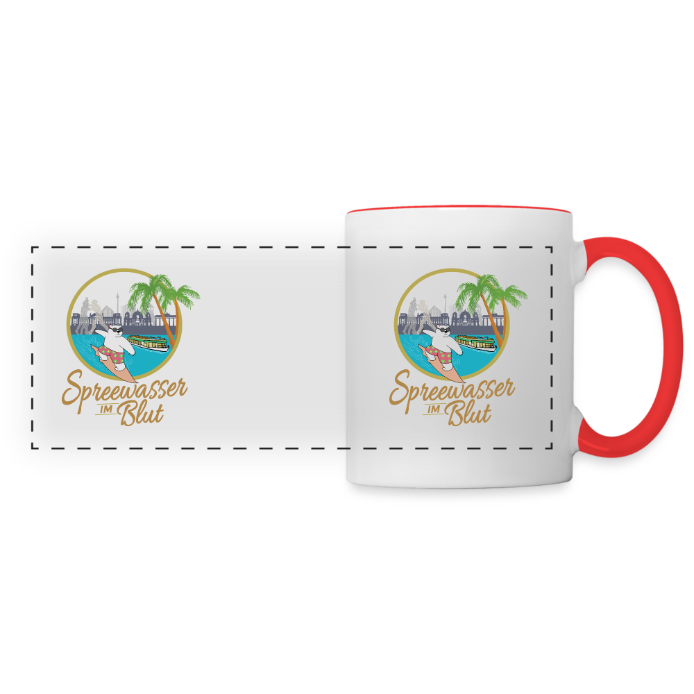 Spreewasser im Blut - Tasse zweifarbig - white/red