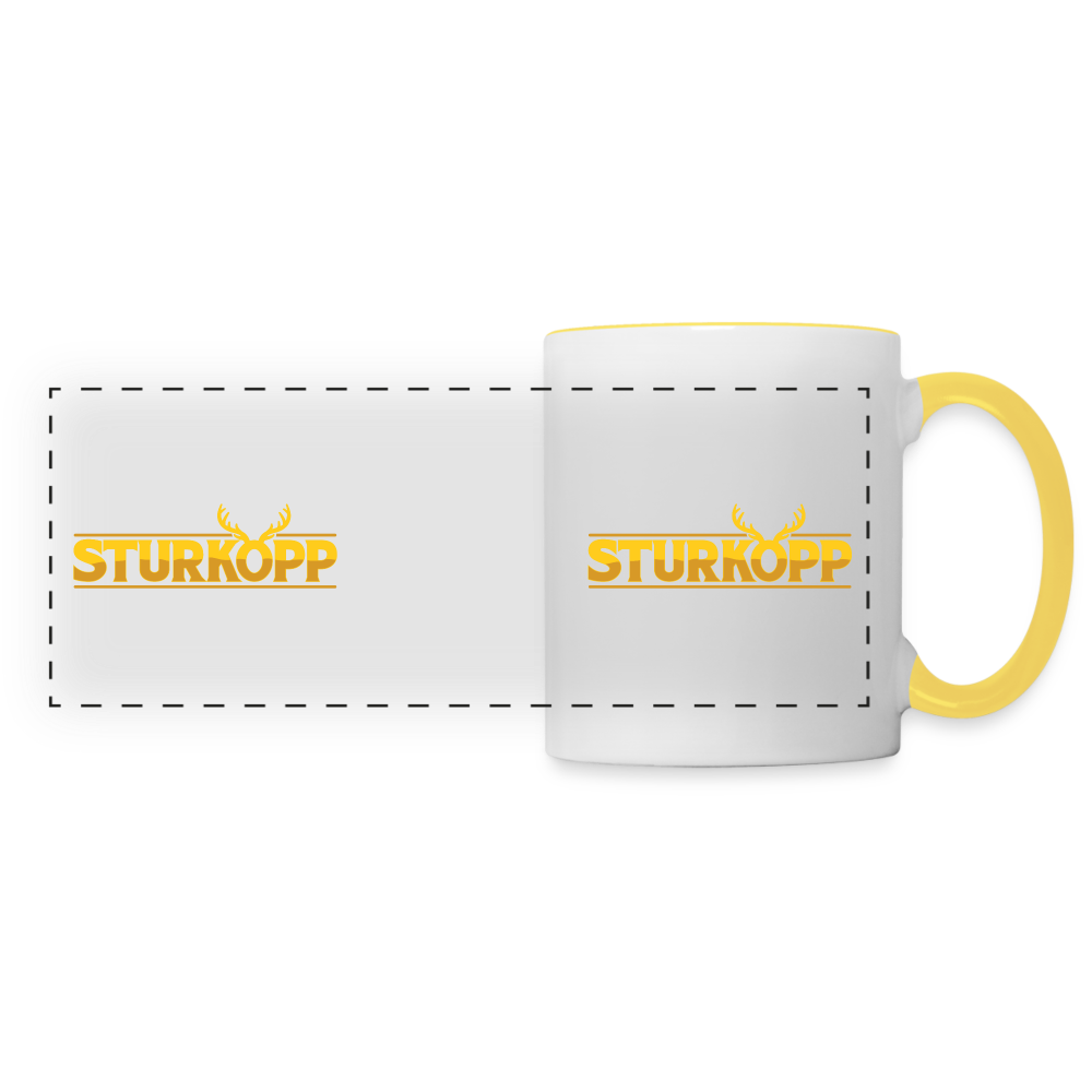 Sturkopp - Tasse zweifarbig - white/yellow