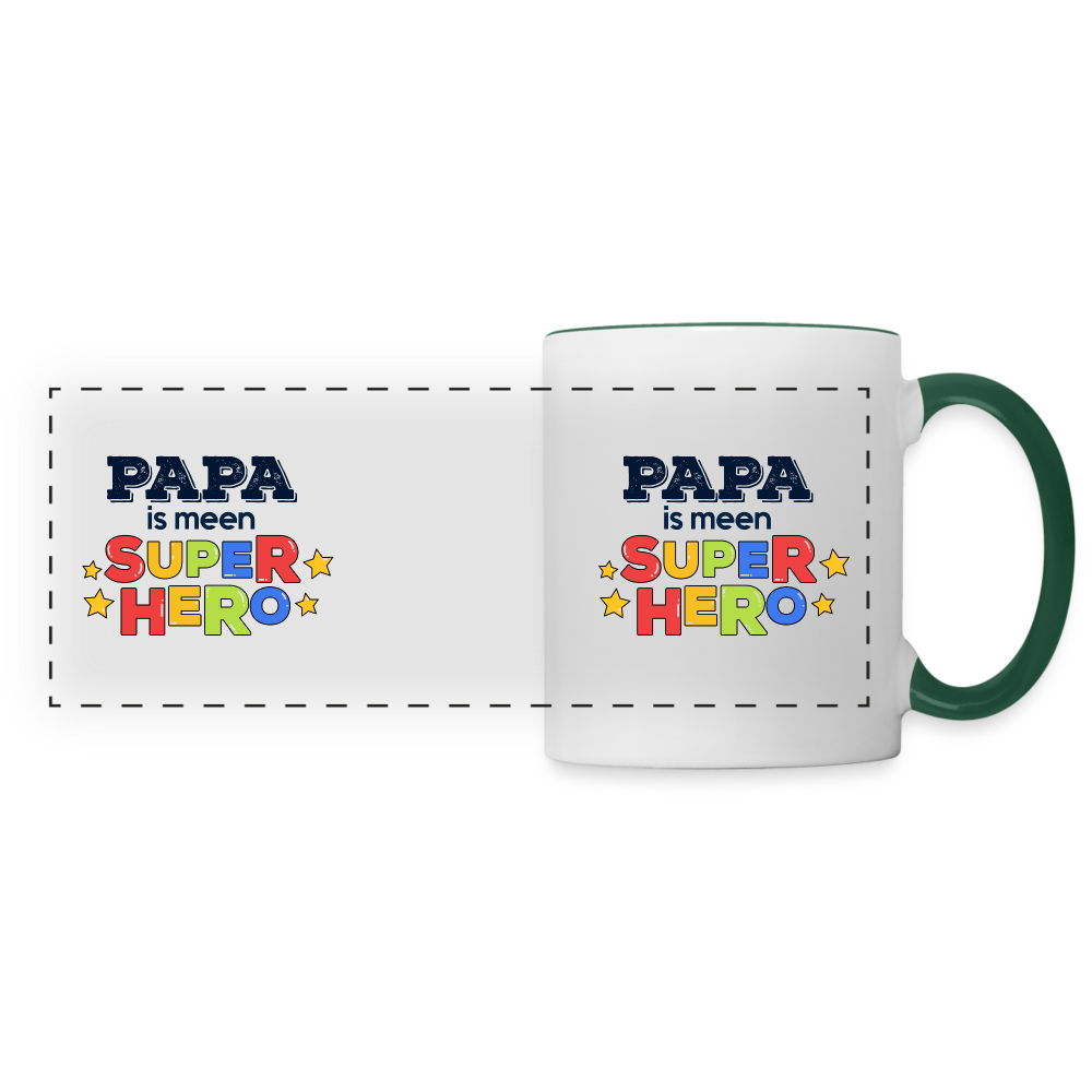 Super Hero - Tasse zweifarbig - white/dark green
