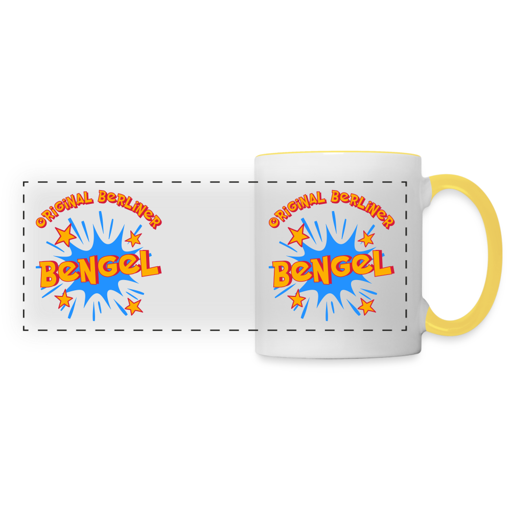 Berliner Bengel - Tasse zweifarbig - white/yellow