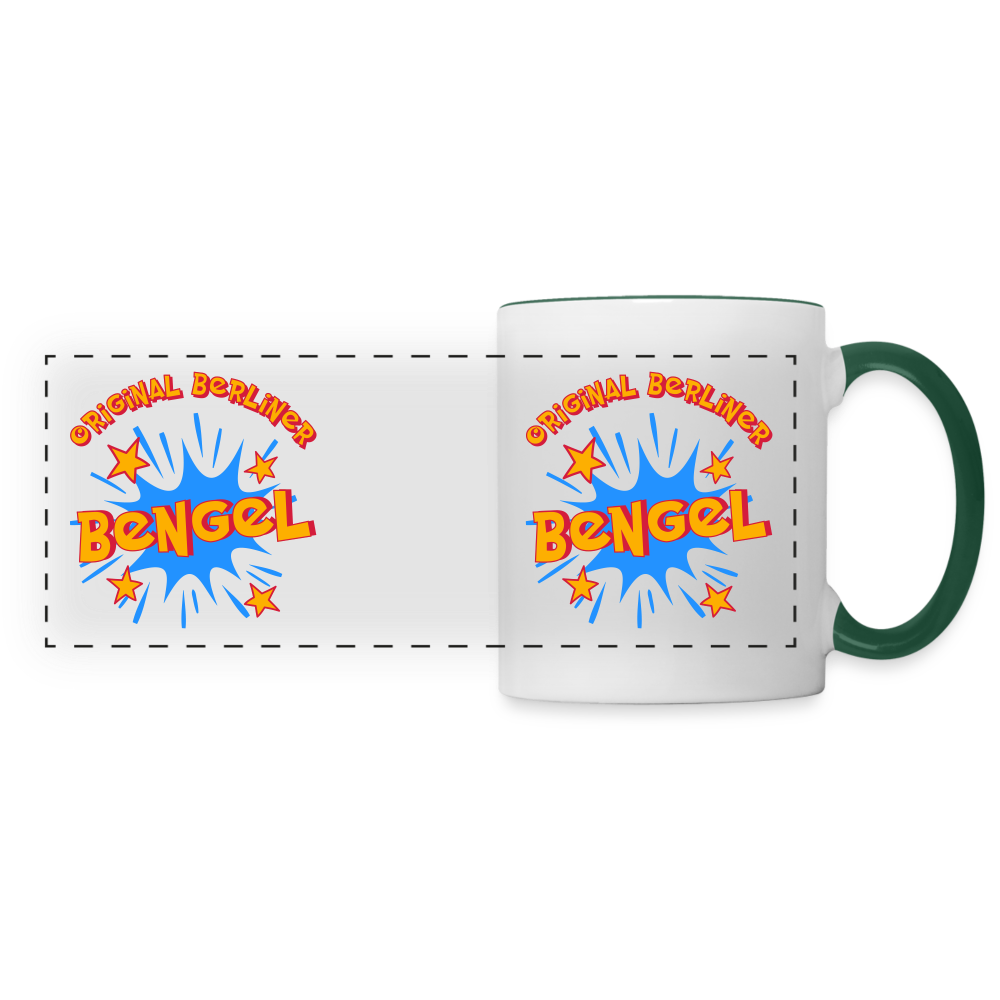 Berliner Bengel - Tasse zweifarbig - white/dark green
