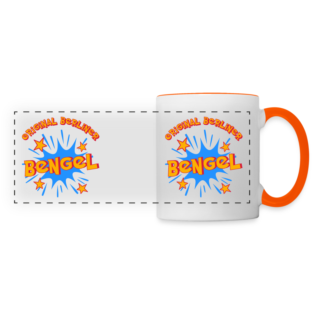 Berliner Bengel - Tasse zweifarbig - white/orange
