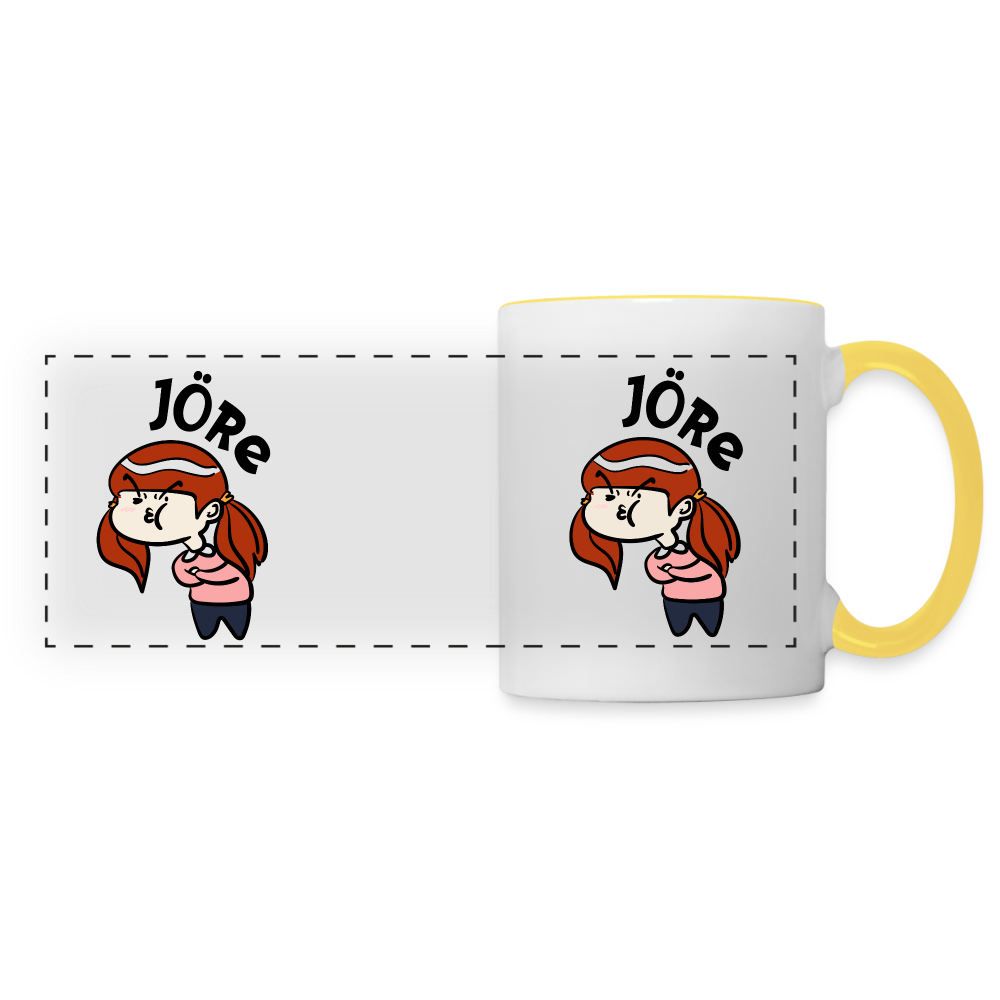 Jöre - Tasse zweifarbig - white/yellow