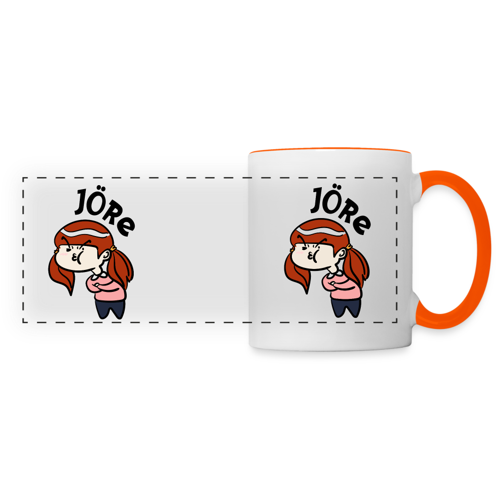 Jöre - Tasse zweifarbig - white/orange