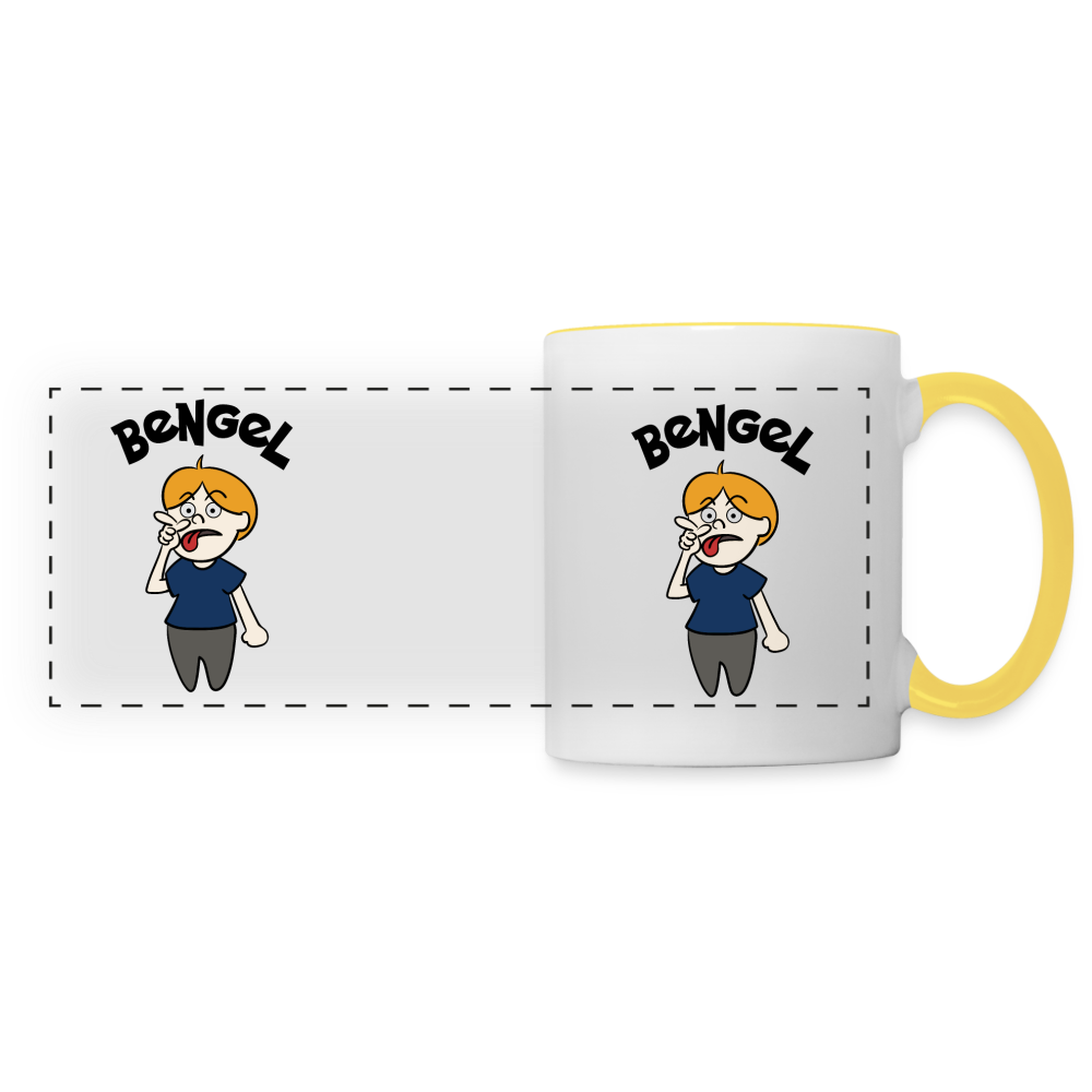 Bengel - Tasse zweifarbig - white/yellow