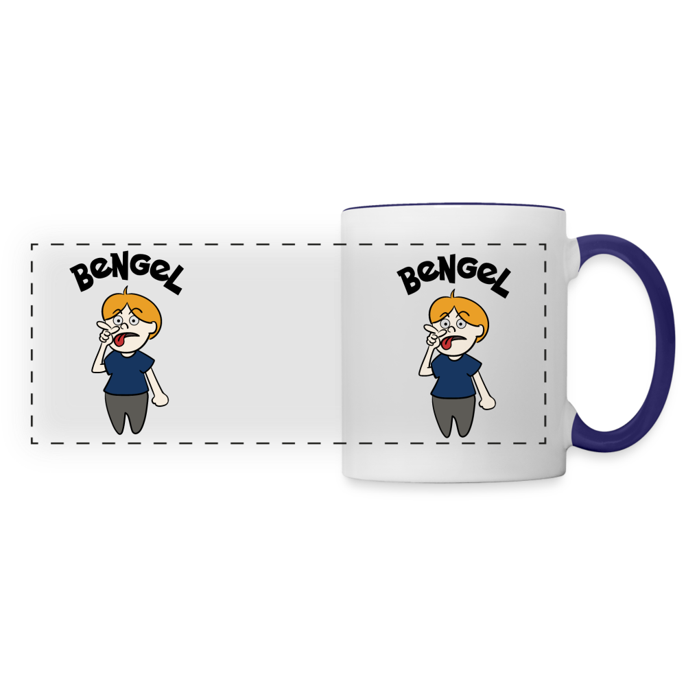 Bengel - Tasse zweifarbig - white/cobalt blue
