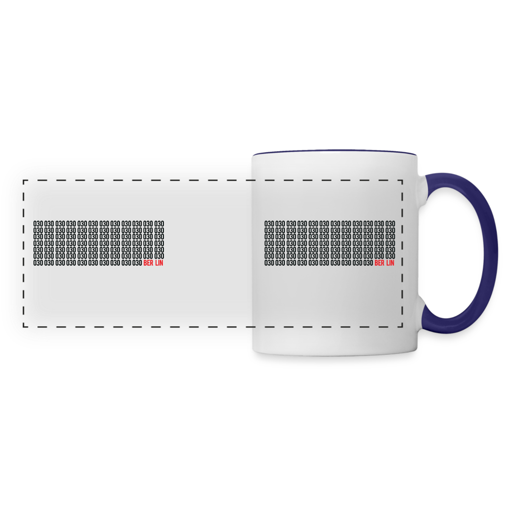 030 Berlin - Tasse zweifarbig - white/cobalt blue