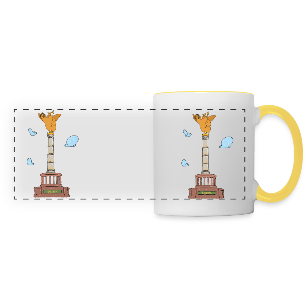 Gold Bär - Tasse zweifarbig - white/yellow