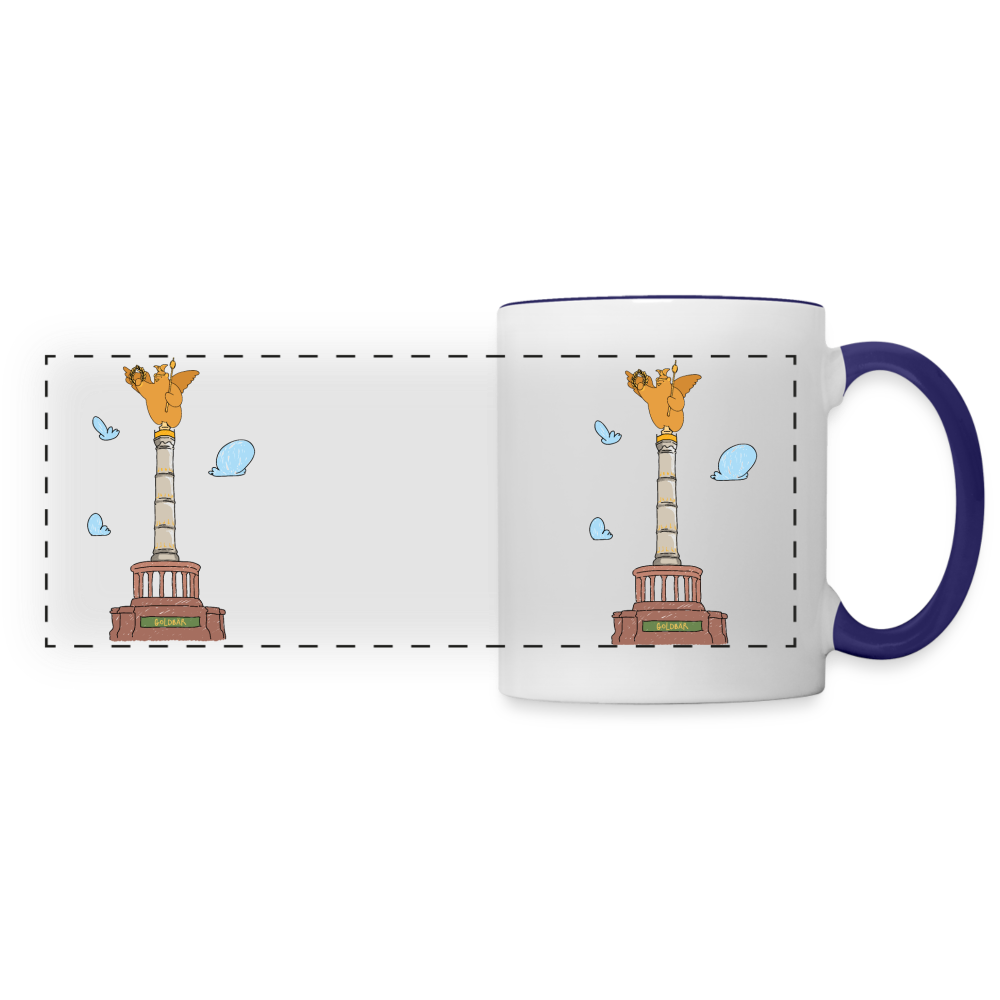 Gold Bär - Tasse zweifarbig - white/cobalt blue