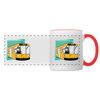 Bär in U-Bahn Kommt - Tasse zweifarbig - white/red
