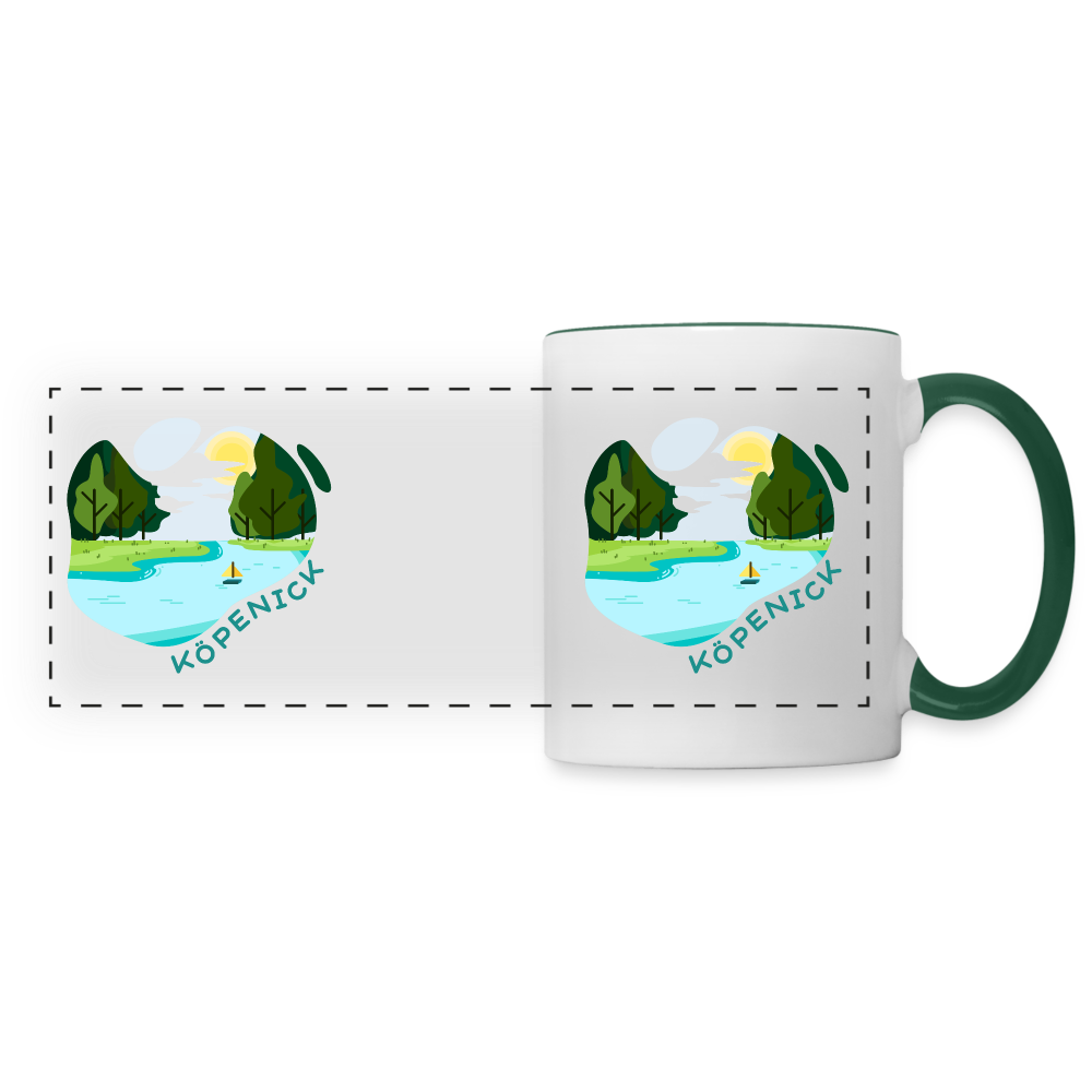 Köpenick am Wasser - Tasse zweifarbig - white/dark green