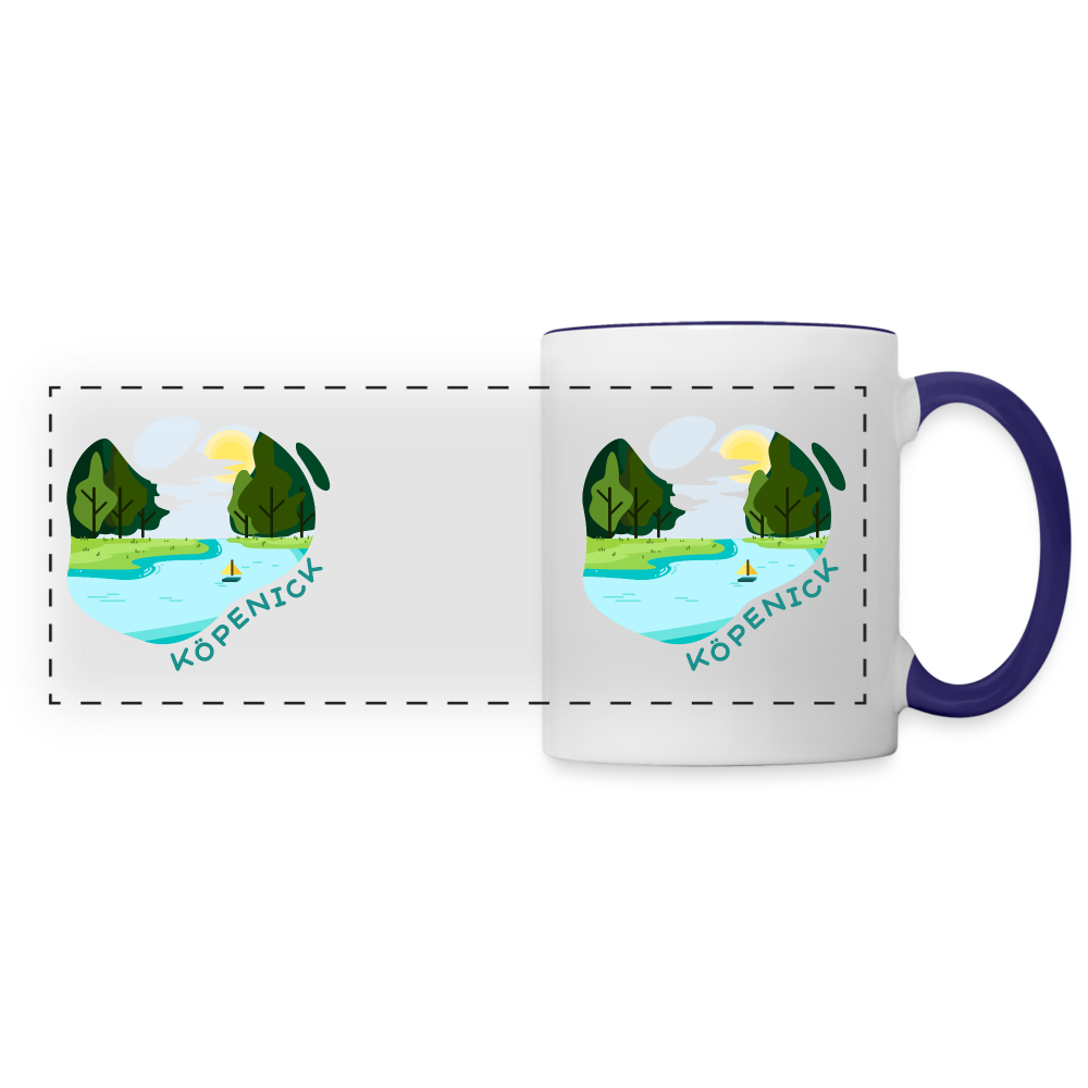 Köpenick am Wasser - Tasse zweifarbig - white/cobalt blue