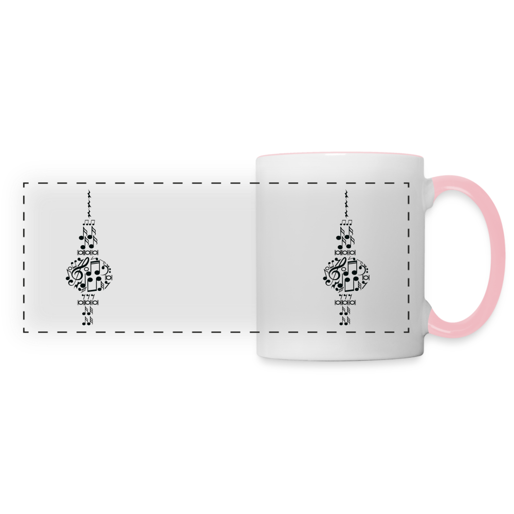 Fernsehturm der Noten - Tasse zweifarbig - white/pink