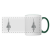 Fernsehturm der Noten - Tasse zweifarbig - white/dark green