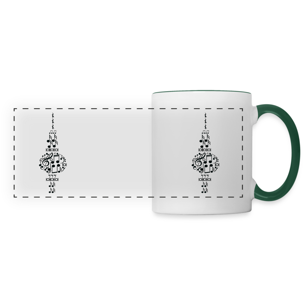 Fernsehturm der Noten - Tasse zweifarbig - white/dark green