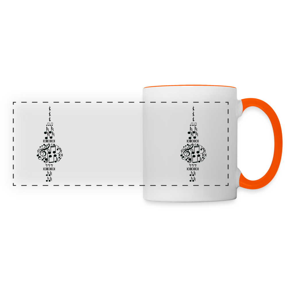 Fernsehturm der Noten - Tasse zweifarbig - white/orange